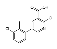 2-chloro-5-(3-chloro-2-methylphenyl)pyridine-3-carboxylic acid Structure