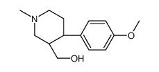 3R,4S-4-(4-methoxyphenyl)-1-methylpiperidinyl] methanol结构式