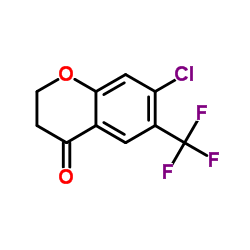 7-Chloro-6-(trifluoromethyl)-2,3-dihydro-4H-chromen-4-one Structure