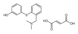 (E)-but-2-enedioic acid,3-[2-[(dimethylamino)methyl]phenyl]sulfanylphenol结构式