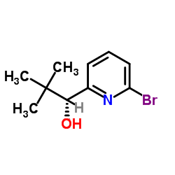 (R)-1-(6-Bromopyridin-2-yl)-2,2-dimethylpropan-1-ol Structure
