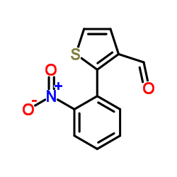 2-(2-Nitrophenyl)-3-thiophenecarbaldehyde Structure