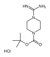 叔-丁基 4-甲脒基哌嗪-1-甲酸基酯盐酸结构式