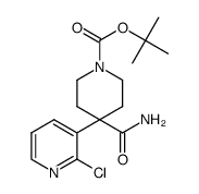 N-Boc-4-(2-chloropyridin-3-yl)piperidine-4-carboxamide结构式