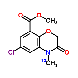 Methyl 6-chloro-4-(13C,2H3)methyl-3-oxo-3,4-dihydro-2H-1,4-benzoxazine-8-carboxylate Structure