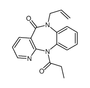 11-propanoyl-6-prop-2-enylpyrido[3,2-c][1,5]benzodiazepin-5-one结构式