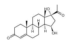 15β,17α-dihydroxy-4-pregnen-3,20-dione结构式