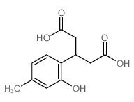 3-(2-hydroxy-4-methyl-phenyl)pentanedioic acid structure