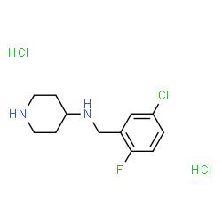 N-(5-Chloro-2-fluorobenzyl)piperidin-4-amine dihydrochloride结构式