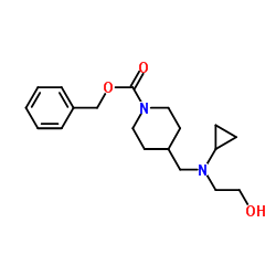 Benzyl 4-{[cyclopropyl(2-hydroxyethyl)amino]methyl}-1-piperidinecarboxylate Structure