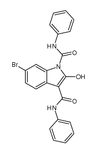6-bromo-2-hydroxy-N1,N3-diphenyl-1H-indole-1,3-dicarboxamide结构式