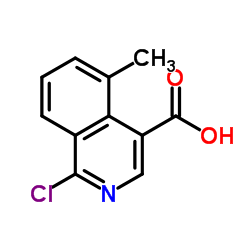 1-Chloro-5-methyl-4-isoquinolinecarboxylic acid结构式