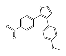 3-(4-methylsulfanylphenyl)-2-(4-nitrophenyl)thiophene Structure