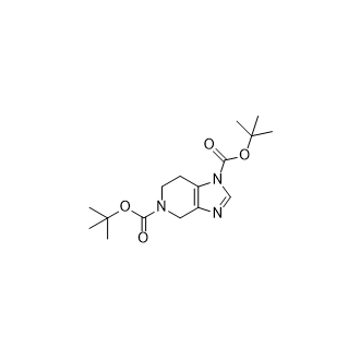 di-tert-Butyl 6,7-dihydro-1H-imidazo[4,5-c]pyridine-1,5(4H)-dicarboxylate Structure