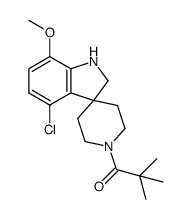 1-(4-chloro-7-methoxyspiro[indoline-3,4'-piperidine]- 1'-yl)-2,2-dimethylpropan-1-one Structure
