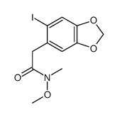 2-(6-iodo-1,3-benzodioxol-5-yl)-N-methoxy-N-methylacetamide结构式