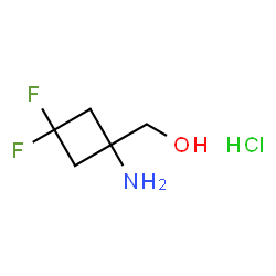 (1-amino-3,3-difluorocyclobutyl)methanol hydrochloride Structure