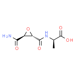 L-Alanine,N-[[3-(aminocarbonyl)oxiranyl]carbonyl]-,(2R-trans)- (9CI)结构式