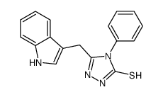 5-(1H-Indol-3-ylmethyl)-4-phenyl-2,4-dihydro-3H-1,2,4-triazole-3- thione Structure