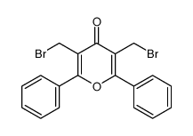 3,5-bis(bromomethyl)-2,6-diphenylpyran-4-one Structure