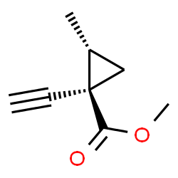 Cyclopropanecarboxylic acid, 1-ethynyl-2-methyl-, methyl ester, trans- (9CI) picture