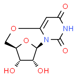 (3R)-3,4,5,6-Tetrahydro-4β,5β-dihydroxy-3β,6β-epoxy-2H,8H-pyrimido[6,1-b][1,3]oxazocine-8,10(9H)-dione结构式