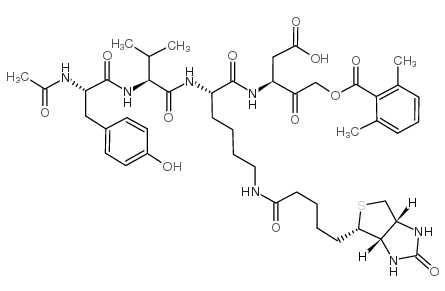 ac-tyr-val-lys(biotinyl)-asp-2,6-dimethylbenzoyloxymethylketone structure