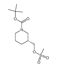 (R)-(((methylsulfonyl)oxy)methyl)piperidine-1-carboxylic acid tert-butyl ester Structure