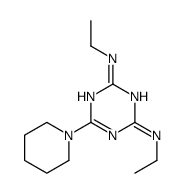 N,N'-Diethyl-6-piperidino-1,3,5-triazine-2,4-diamine结构式