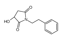 (3S)-3-hydroxy-1-(2-phenylethyl)pyrrolidine-2,5-dione结构式