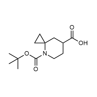 4-(叔丁氧羰基)-4-氮杂螺[2.5]辛烷-7-羧酸结构式