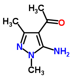 1,3-dimethyl-4-acetyl-5-aminopyrazole Structure