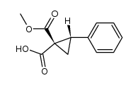 (1S,2S)-(E)-1-carboxy-1-(methoxycarbonyl)-2-phenylcyclopropane结构式