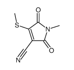 4-cyano-1-methyl-3-methylthio-1H-pyrrole-2,5-dione结构式