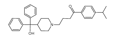 1-(4-(iso-propyl)phenyl)-4-(4-(hydroxydiphenylmethyl)piperidin-1-yl)butan-1-one Structure