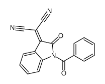 2-(1-benzoyl-2-oxoindol-3-ylidene)propanedinitrile结构式