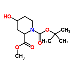 Methyl 1-Boc-4-hydroxypiperidine-2-carboxylate structure