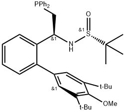 [S(R)]-N-[(1S)-1-[3'',5''-双(1,1-二甲基乙基)-4''-甲氧基[1,1''-联苯]-2-基]-2-(二苯基膦基)乙基]-2-甲基-2-丙烷亚磺酰胺图片