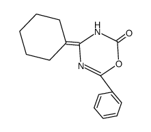 4-cyclohexyl-6-phenyl-[1,3,5]oxadiazin-2-one结构式