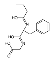 2-[[(2S)-2-(butanoylamino)-3-phenylpropanoyl]amino]acetic acid结构式