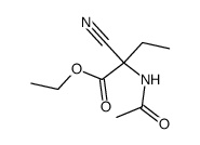 2-acetylamino-2-cyano-butyric acid ethyl ester Structure