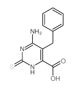 4-Pyrimidinecarboxylicacid, 6-amino-1,2-dihydro-5-(phenylmethyl)-2-thioxo-结构式