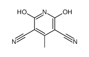 2,6-dihydroxy-4-methyl-pyridine-3,5-dicarbonitrile Structure