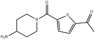 1-(5-(4-aminopiperidine-1-carbonyl)thiophen-2-yl)ethan-1-one结构式