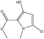 methyl 5-chloro-3-hydroxy-1-methyl-1H-pyrrole-2-carboxylate结构式