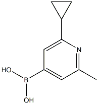 2-Methyl-6-(cyclopropyl)pyridine-4-boronic acid结构式