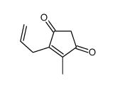 4-methyl-5-prop-2-enylcyclopent-4-ene-1,3-dione结构式