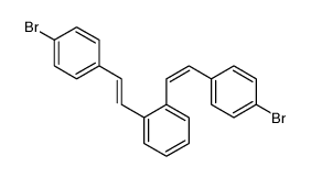 1,2-bis[2-(4-bromophenyl)ethenyl]benzene结构式