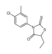 3-(4-chloro-3-methylphenyl)-5-ethyl-2-sulfanylidene-1,3-thiazolidin-4-one结构式