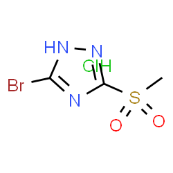 5-Bromo-3-(methylsulfonyl)-1H-1,2,4-triazole hydrochloride (1:1)结构式